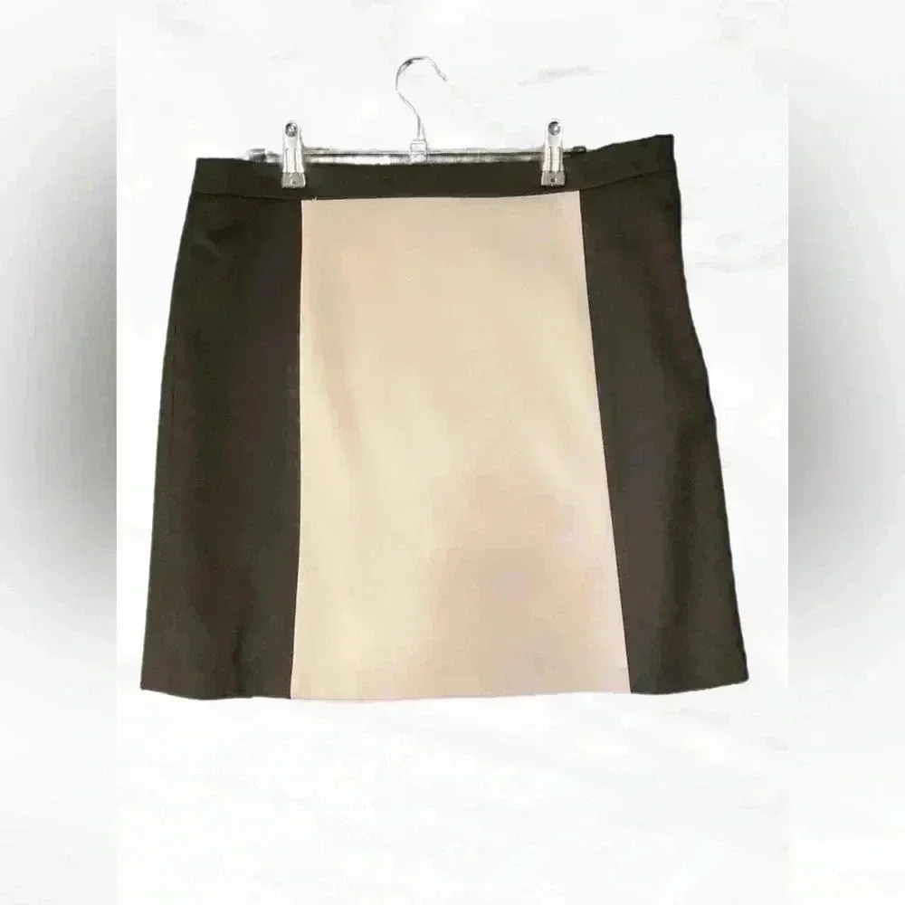 Sandro Studio Black and white stylish Aline classic  colour block mini skirt 14